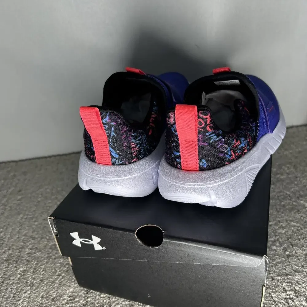 Under Armour Girls' Grade School Flash Gltr Running Shoes in Purple/Black/Pink 6